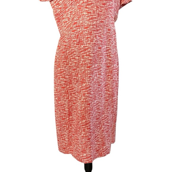 Banana Republic 100% Silk cowl neck Short Sleeve career dress womens 12 colorful - Picture 3 of 7